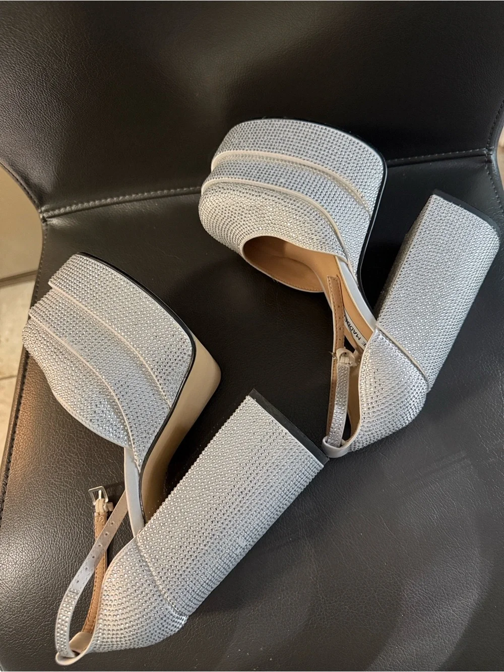 Steve Madden Charlize Platform Heels, Covered All Over In Sparkling Rhinestone